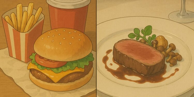 Fast food e a comida Gourmet